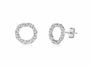 SHIMMERING INTERLINKING CIRCLE STUD EARRING best gold plated tarnish and water resistant piece by Irish Jewellery brand - Lynott Jewellery