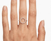 SHIMMERING CIRCLE ADJUSTABLE RING best gold plated tarnish and water resistant piece by Irish Jewellery brand - Lynott Jewellery