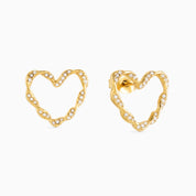 BIG SIS & LITTLE SIS LOVE STUD EARRING best gold plated tarnish and water resistant piece by Irish Jewellery brand - Lynott Jewellery