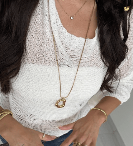 COOL GIRL LARGE PENDANT NECKLACE best gold plated tarnish and water resistant piece by Irish Jewellery brand - Lynott Jewellery