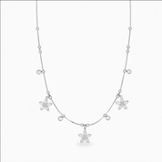 FLOWER AND DOT NECKLACE best gold plated tarnish and water resistant piece by Irish Jewellery brand - Lynott Jewellery