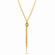TWISTY SHIMMER DROP DOWN NECKLACE best gold plated tarnish and water resistant piece by Irish Jewellery brand - Lynott Jewellery