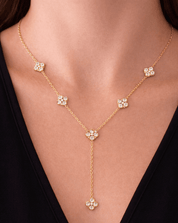 TOTAL GLAM DROP DOWN NECKLACE best gold plated tarnish and water resistant piece by Irish Jewellery brand - Lynott Jewellery