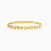 CONNECTED HEARTS BANGLE best gold plated tarnish and water resistant piece by Irish Jewellery brand - Lynott Jewellery