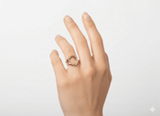 CIRCLE CHUNKY ADJUSTABLE RING best gold plated tarnish and water resistant piece by Irish Jewellery brand - Lynott Jewellery