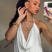 MOONSTONE VINTAGE EARRING best gold plated tarnish and water resistant piece by Irish Jewellery brand - Lynott Jewellery