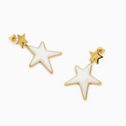 STARSTRUCK ENAMEL DROP DOWN EARRING best gold plated tarnish and water resistant piece by Irish Jewellery brand - Lynott Jewellery