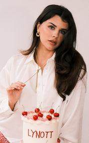 GOLD VINTAGE ROUND HOOP best gold plated tarnish and water resistant piece by Irish Jewellery brand - Lynott Jewellery