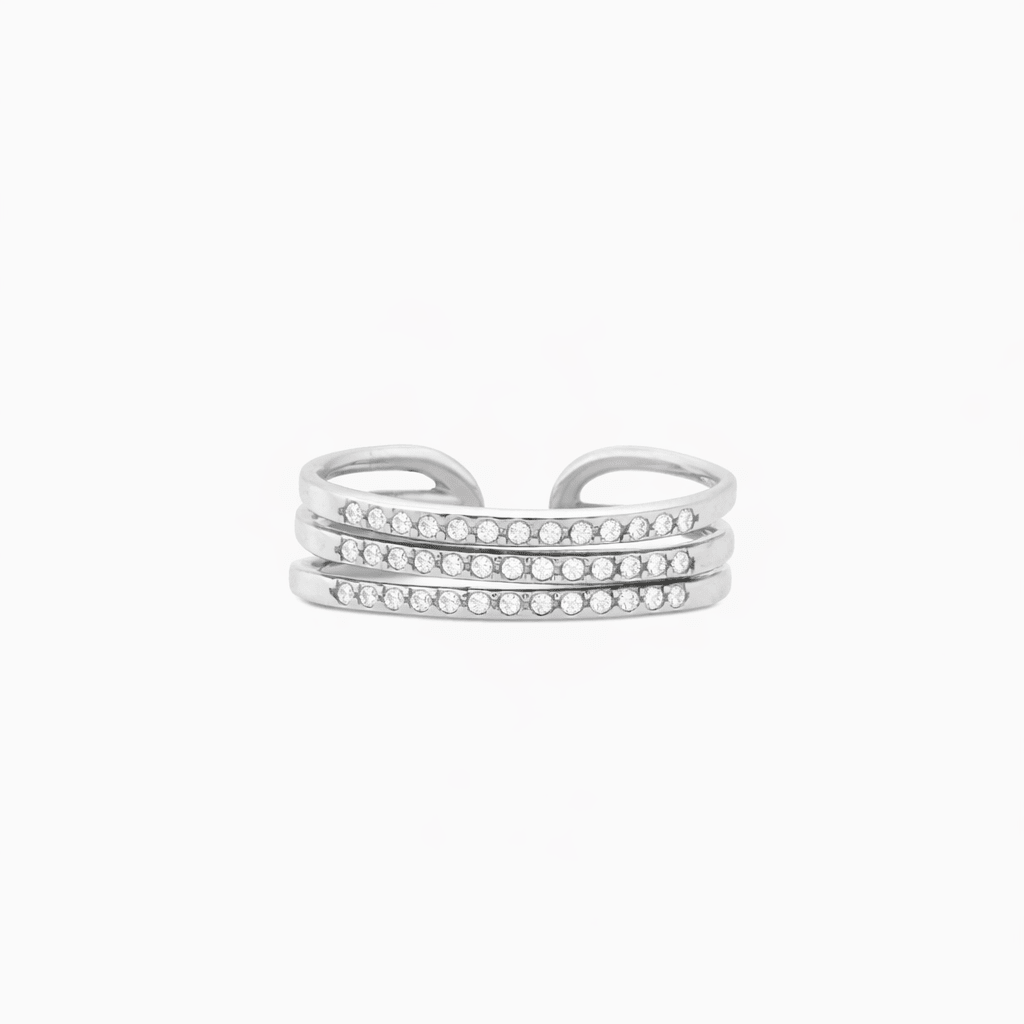 3 LAYER STACKER ADJUSTABLE RING best gold plated tarnish and water resistant piece by Irish Jewellery brand - Lynott Jewellery