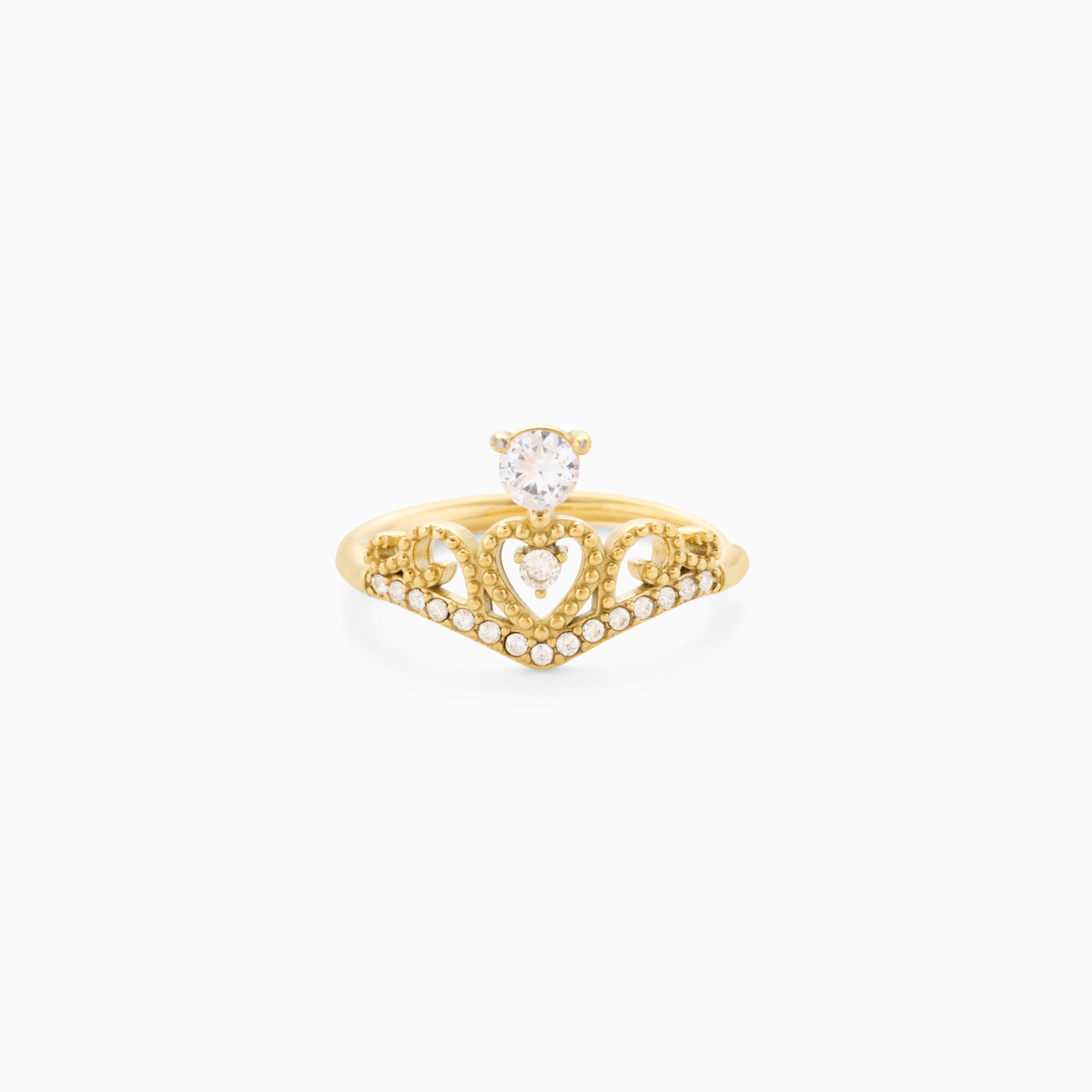 BLISS CROWN ADJUSTABLE RING best gold plated tarnish and water resistant piece by Irish Jewellery brand - Lynott Jewellery