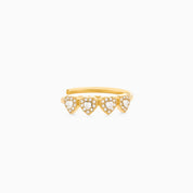 WOVEN HEARTS ADJUSTABLE RING best gold plated tarnish and water resistant piece by Irish Jewellery brand - Lynott Jewellery
