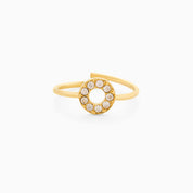 CIRCLE PINKY DELICATE RING best gold plated tarnish and water resistant piece by Irish Jewellery brand - Lynott Jewellery