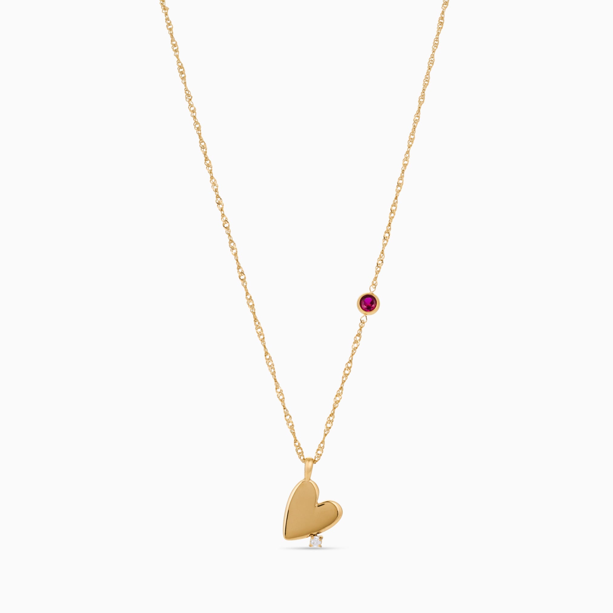 RACHEL GORRY YOUR KEEPSAKE BIRTHSTONE ENGRAVEABLE NECKLACE best gold plated tarnish and water resistant piece by Irish Jewellery brand - Lynott Jewellery