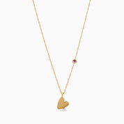 RACHEL GORRY YOUR KEEPSAKE BIRTHSTONE ENGRAVEABLE NECKLACE best gold plated tarnish and water resistant piece by Irish Jewellery brand - Lynott Jewellery