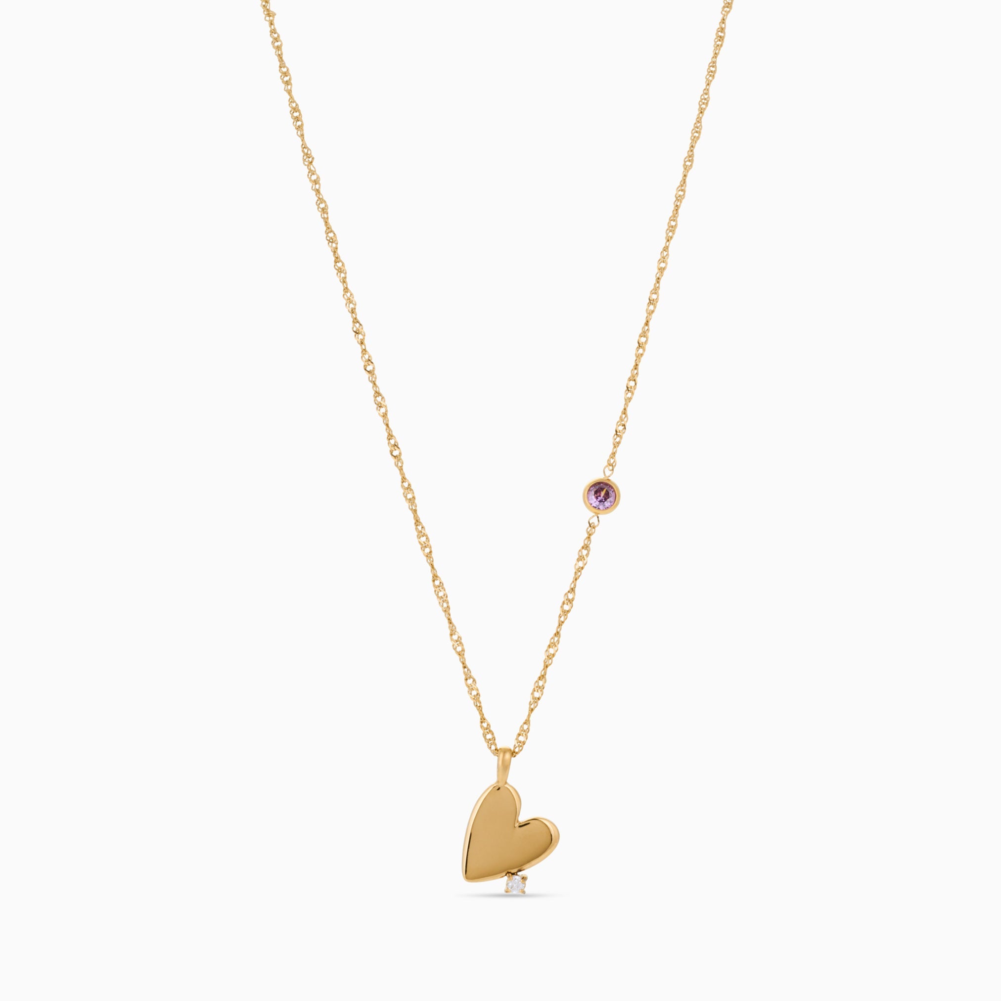 RACHEL GORRY YOUR KEEPSAKE BIRTHSTONE ENGRAVEABLE NECKLACE best gold plated tarnish and water resistant piece by Irish Jewellery brand - Lynott Jewellery