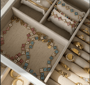 TOTAL GLAM BLUE NECKLACE best gold plated tarnish and water resistant piece by Irish Jewellery brand - Lynott Jewellery