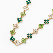 TOTAL GLAM LIGHT GREEN NECKLACE best gold plated tarnish and water resistant piece by Irish Jewellery brand - Lynott Jewellery