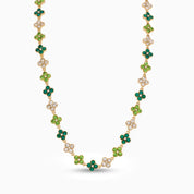 TOTAL GLAM LIGHT GREEN NECKLACE best gold plated tarnish and water resistant piece by Irish Jewellery brand - Lynott Jewellery