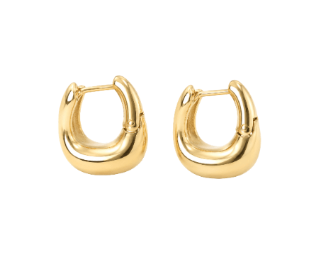 LAGOON CHUNKY HOOPS best gold plated tarnish and water resistant piece by Irish Jewellery brand - Lynott Jewellery