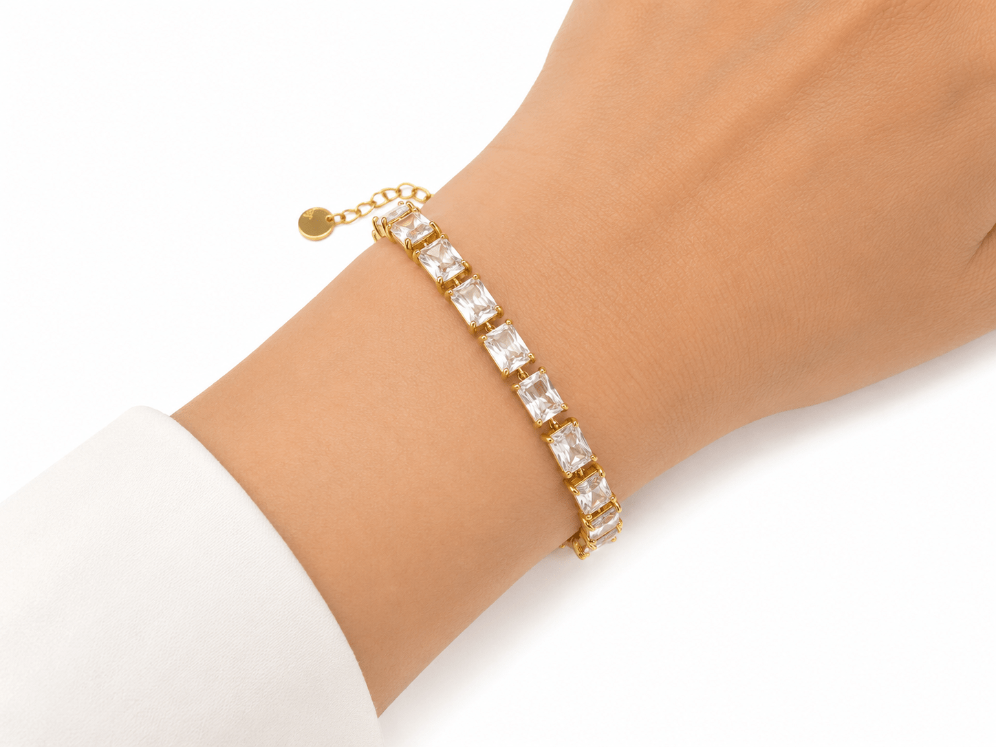 MALIBU TENNIS BRACELET best gold plated tarnish and water resistant piece by Irish Jewellery brand - Lynott Jewellery