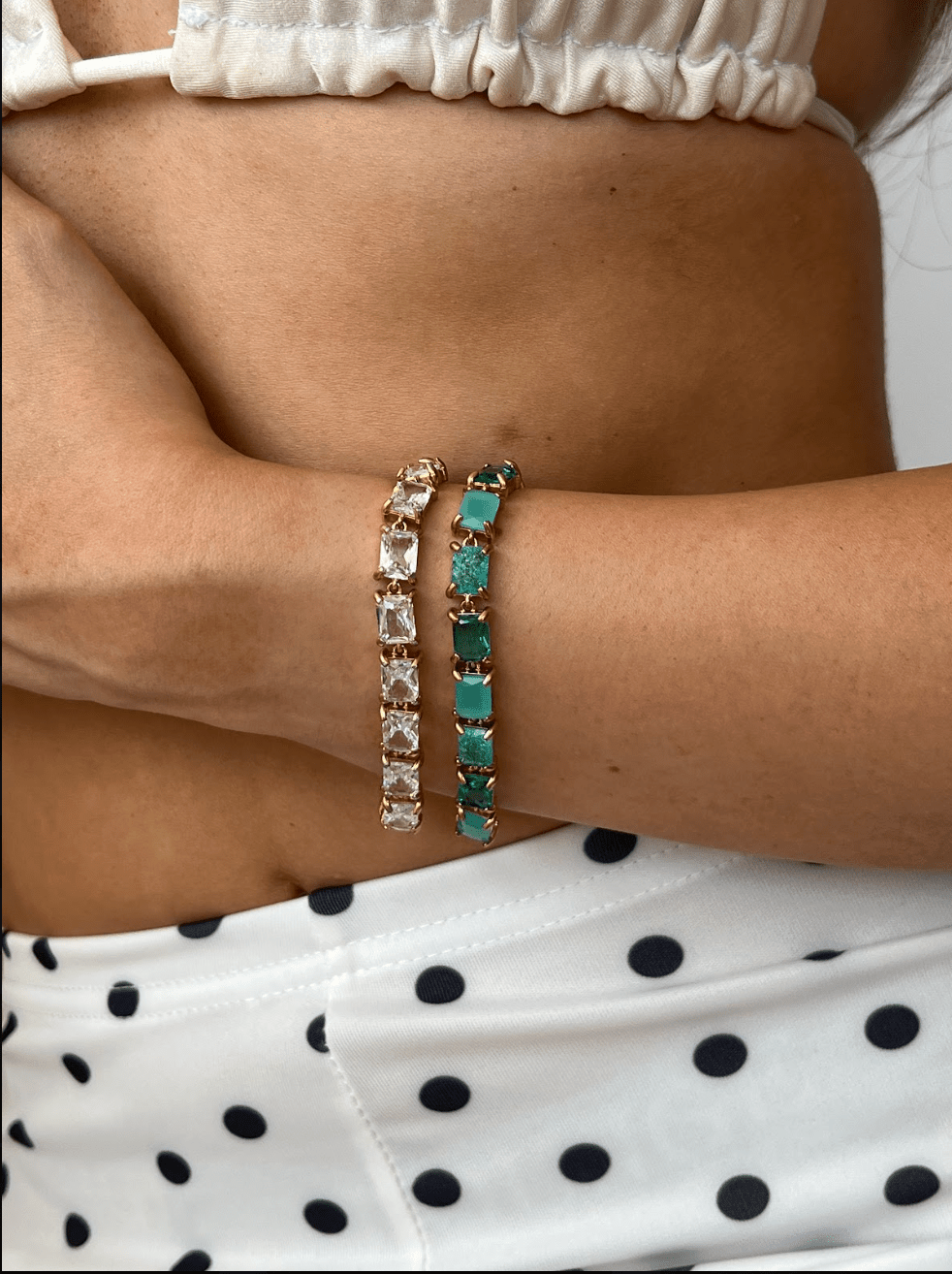 MALIBU TENNIS BRACELET best gold plated tarnish and water resistant piece by Irish Jewellery brand - Lynott Jewellery