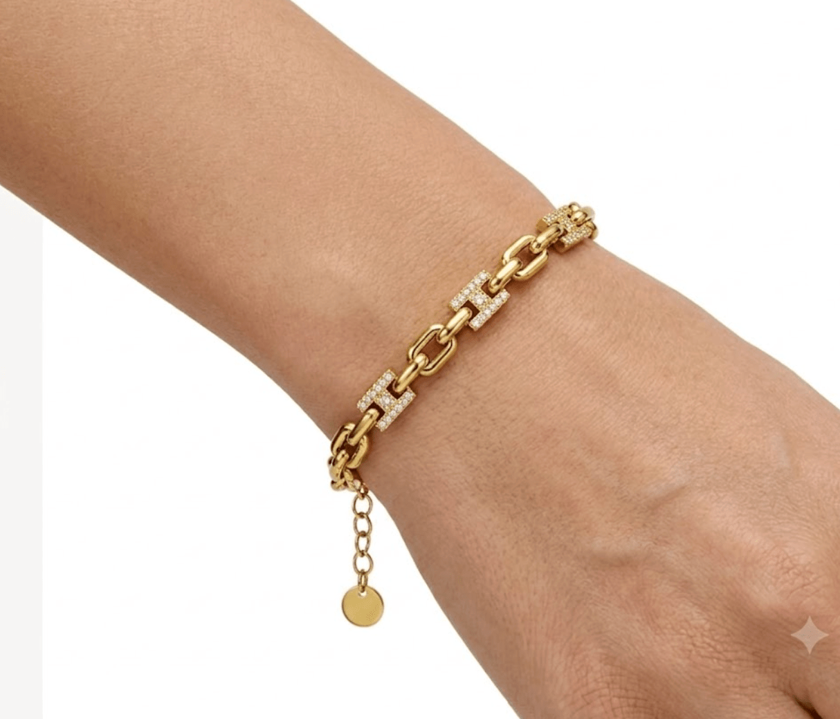 LINKED UP BRACELET best gold plated tarnish and water resistant piece by Irish Jewellery brand - Lynott Jewellery