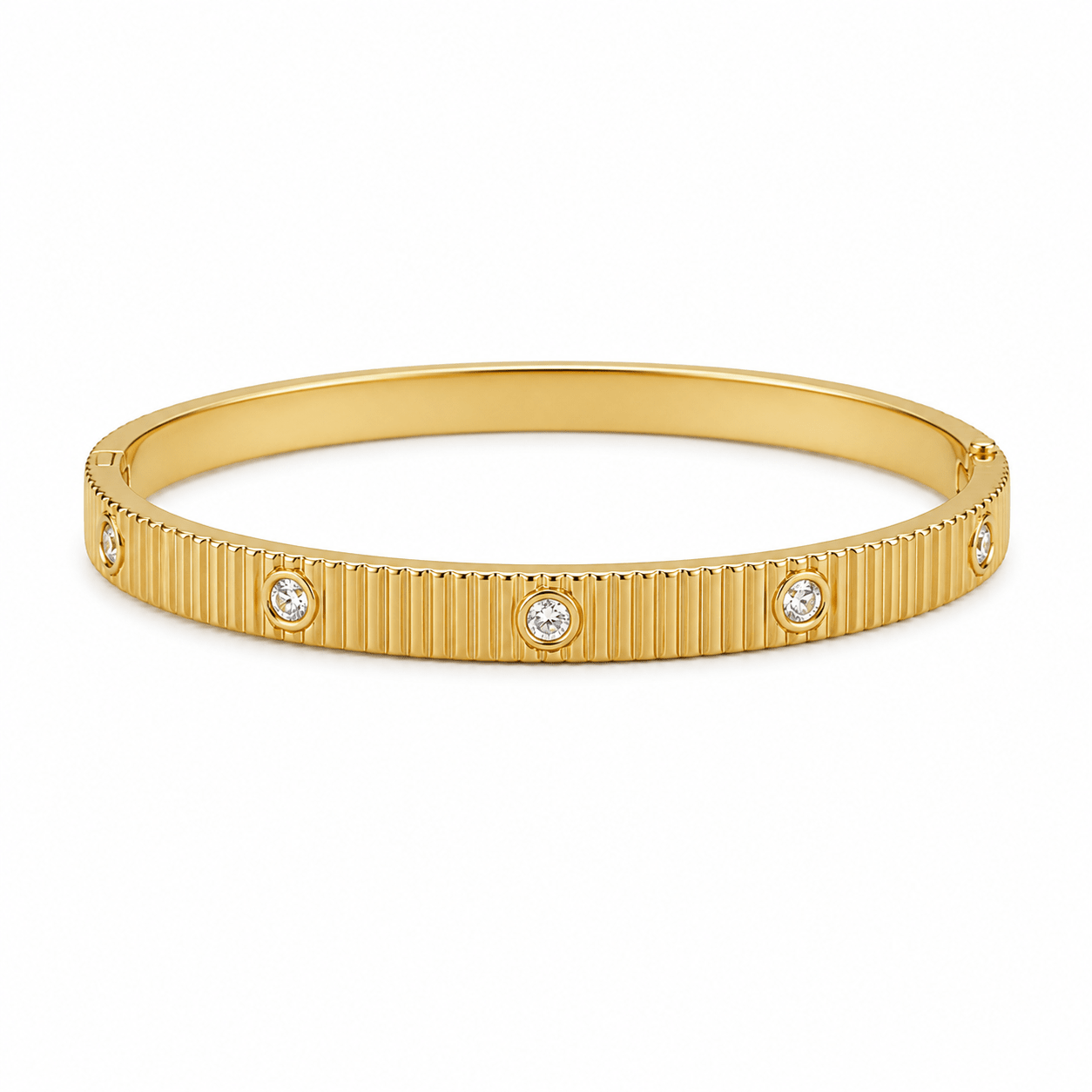 SET IN SUN BANGLE best gold plated tarnish and water resistant piece by Irish Jewellery brand - Lynott Jewellery