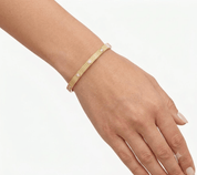 SET IN SUN BANGLE best gold plated tarnish and water resistant piece by Irish Jewellery brand - Lynott Jewellery