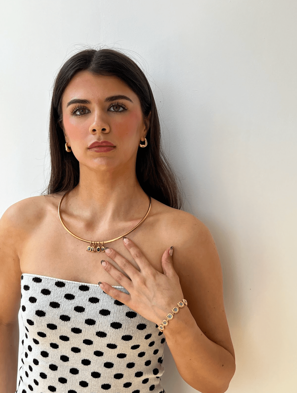 ORBIT BLACK CHARM best gold plated tarnish and water resistant piece by Irish Jewellery brand - Lynott Jewellery