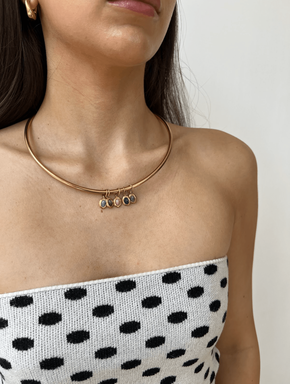ORBIT BLACK CHARM best gold plated tarnish and water resistant piece by Irish Jewellery brand - Lynott Jewellery