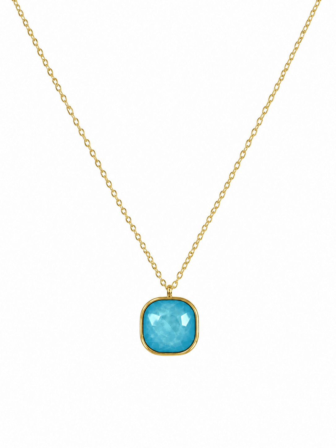 PASTEL BLUE BABY NECKLACE best gold plated tarnish and water resistant piece by Irish Jewellery brand - Lynott Jewellery