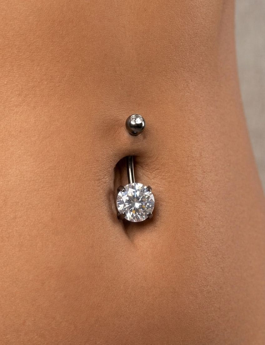 DISCO DOT BELLY BUTTON PIERCING best gold plated tarnish and water resistant piece by Irish Jewellery brand - Lynott Jewellery
