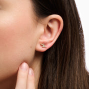LIGHTENING BOLT STUDS best gold plated tarnish and water resistant piece by Irish Jewellery brand - Lynott Jewellery
