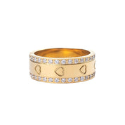 CRYSTAL HEART CUPID RING best gold plated tarnish and water resistant piece by Irish Jewellery brand - Lynott Jewellery