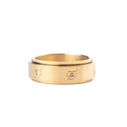 CUPID HEART SPINNING RING best gold plated tarnish and water resistant piece by Irish Jewellery brand - Lynott Jewellery