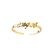 CHARLEEN X ANGEL ADJUSTABLE RING best gold plated tarnish and water resistant piece by - Lynott Jewellery