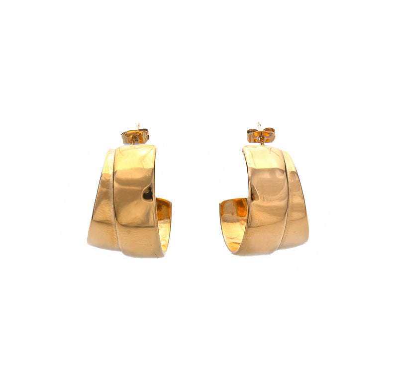 CHARLEEN X LYNOTT IT GIRL HOOPS best gold plated tarnish and water resistant piece by - Lynott Jewellery