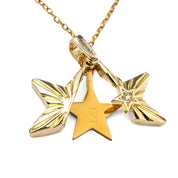 SECRET MESSAGE ENGRAVABLE STAR NECKLACE best gold plated tarnish and water resistant piece by Irish Jewellery brand - Lynott Jewellery