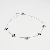 PASSIONATE CLOVER BLACK NECKLACE best gold plated tarnish and water resistant piece by - Lynott Jewellery