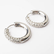 HALF N HALF HOOP best gold plated tarnish and water resistant piece by Irish Jewellery brand - Lynott Jewellery