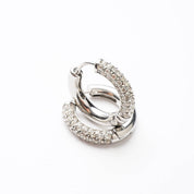 HALF N HALF HOOP best gold plated tarnish and water resistant piece by Irish Jewellery brand - Lynott Jewellery