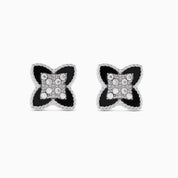 PASSIONATE CLOVER BLACK STUDS best gold plated tarnish and water resistant piece by - Lynott Jewellery