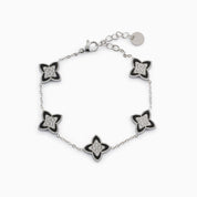 PASSIONATE CLOVER BLACK BRACELET best gold plated tarnish and water resistant piece by Irish Jewellery brand - Lynott Jewellery