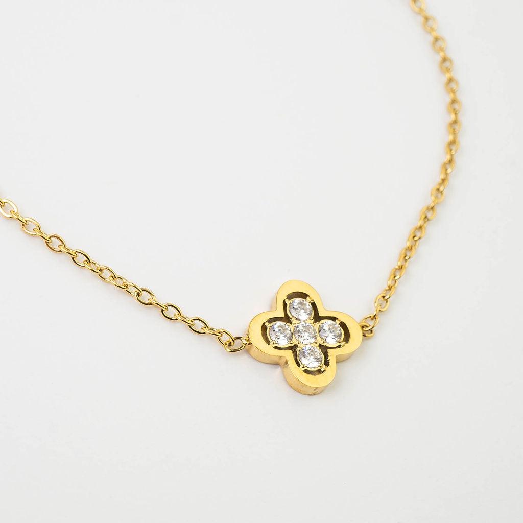 ELEGANCE CLOVER BRACELET best gold plated tarnish and water resistant piece by - Lynott Jewellery