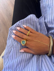 WANDERER BANGLE best gold plated tarnish and water resistant piece by Irish Jewellery brand - Lynott Jewellery
