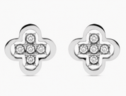 ELEGANCE CLOVER STUDS best gold plated tarnish and water resistant piece by Irish Jewellery brand - Lynott Jewellery