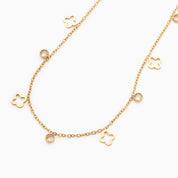 MINI CLOVER NECKLACE best gold plated tarnish and water resistant piece by Irish Jewellery brand - Lynott Jewellery