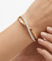 SHOWSTOPPER BANGLE best gold plated tarnish and water resistant piece by Irish Jewellery brand - Lynott Jewellery