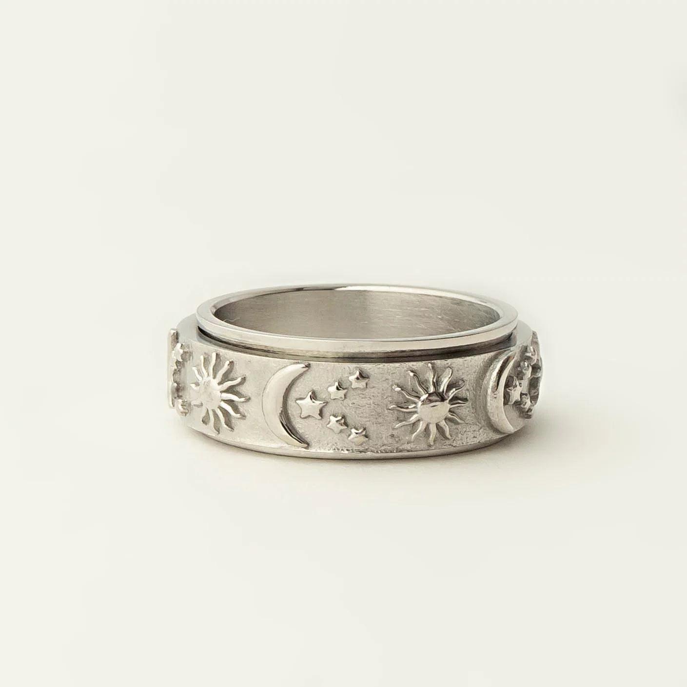 BREATHE SPINNING RING best gold plated tarnish and water resistant piece by Irish Jewellery brand - Lynott Jewellery