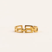 SNEAKY LINK ADJUSTABLE RING best gold plated tarnish and water resistant piece by Irish Jewellery brand - Lynott Jewellery